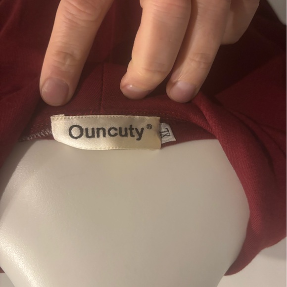 Maroon Women's Tunic with Button Details - Picture 6 of 6